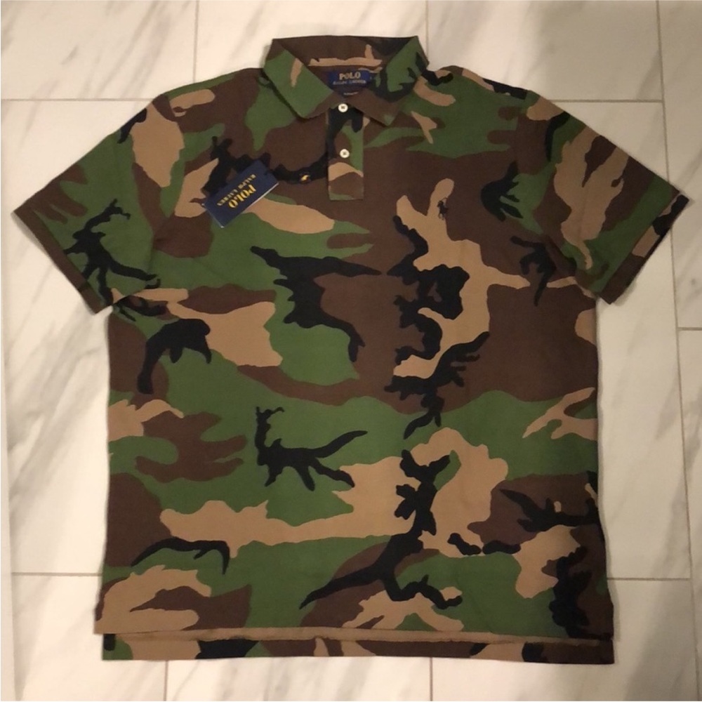 Men’s Polo Ralph Lauren Big and Tall Camo Polo T-Shirt